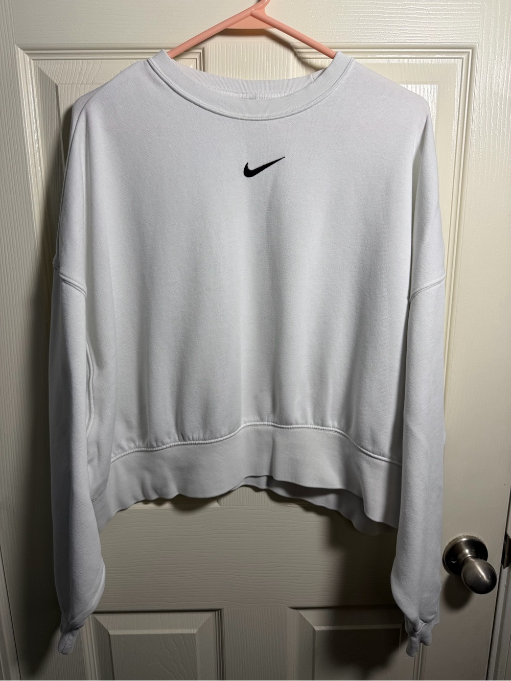 Women's Nike Phoenix Crewneck with Black Embroidered Swoosh, size Medium